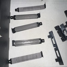 black steel vented PCIe slot cover brackets picture