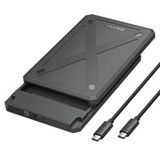 iDsonix 2.5 inch Hard Drive Enclosure, 6Gbps USB C 3.1 to SATA III Black picture