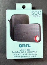 onn Ultra-Fast Portable SSD 500 GB W/ Case NEW picture