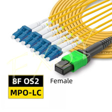 1-5M MPO Female to 4×LC 8F OS2 SM Optical Fiber Breakout Jumper Cable Type B picture
