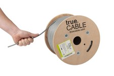 Bulk Ethernet Cable trueCABLE Cat6 500ft Blue CMR 23AWG Solid picture