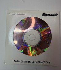Microsoft Office Basic 2007 OEM Dell COA Disc Set Original Packaging picture
