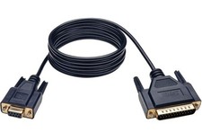 Tripp Lite 6 Feet Null Modem Cable - Black - Serial RS232 - Adapter DB9 P456-006 picture