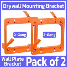2 Pack Low Voltage Bracket Drywall Mounting 2-Gang Wall Plate Mount Face Plate picture
