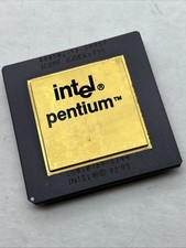 RARE Intel Pentium 90Mhz CPU P90 A80502-90 SX957 SX879 Rare Gold Top Processor picture