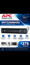 APC Smart-UPS SMT2200RM2U 2U Rackmount UPS 2200VA 1920W 120V 8-Out picture