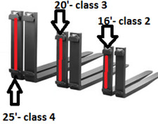 Forklift FORKS PAIR 2x6x72 CLASS 4 IV SET 6 FT FEET 72
