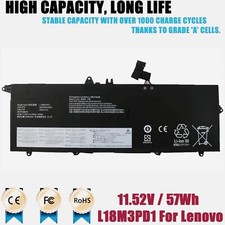 L18C3PD2 L18M3PD1 L18L3PD1 BATTERY FOR LENOVO Thinkpad T14S T490S T495S 57Wh US picture