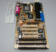 DFI CA61 REV. B1 Motherboard socket 370 with Intel Celeron 400 CPU + IO Shield picture