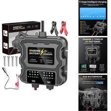 Zrfmib Smart 2 Bank Marine Battery Charger, 10A (5A/Bank) picture