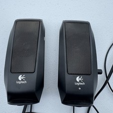 Logitech S-120 PC Mac Multimedia Computer Speakers Black 2.0 Stereo Tested Works picture