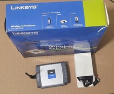 LINKSYS WIRELESS-G PRINTSERVER WPSM54G ROUTER & POWER SUPPLY BUNDLE picture