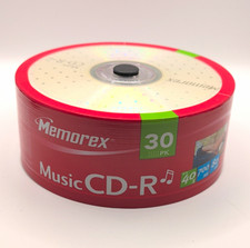 Memorex Music CD-R Recordable 30 Pack Spindle 700MB 40x 80 Min. Never Opened.  picture
