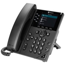 Polycom VVX 350 Business Desktop Phone HD Voice 6 Line IP Phone Black 2200 48... picture