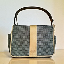 Coach Signature Hudson Commuter Messenger Laptop Diaper Travel Bag 16