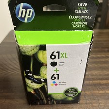 Genuine HP 61XL & 61 Ink Cartridge 2Pk Black/Tri-Color Combo-Sept 2020 picture