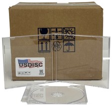 USDISC CD Jewel Cases Standard 10.4mm Unassembled, Single 1 Disc (Clear) Lot picture