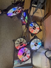 COOLMOON 120mm Computer Case Cooling Fans - 6 Pack - Defective LED Lights picture