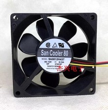 1PCS San Cooler 80 9A0812H437 12V 0.13A 8025 3-Wire Cooling Fan picture