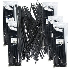 NEW BLACK 500 PCS. 12 INCH ZIP TIES NYLON 52 LBS UV WEATHER RESISTANT WIRE CABLE picture
