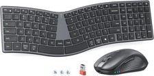 MEETION Director Q Ergonomic Keyboard & Mouse, Split S-Curve Design, Black *NEW* picture
