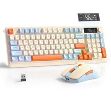 T96 Smart Display Wireless Gaming Keyboard and Mouse Comb, 94Key LED Lighting... picture