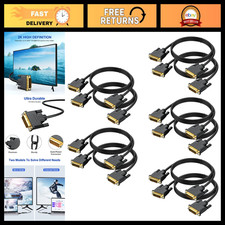 6ft DVI-D 24+1 Cable 10-Pack, High-Speed 1080P HD Video Connection, Durable Cord picture