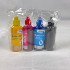 Hiipoo Sublimation Ink Refill Kit 4x100ML CMYK for Epson Printers Vivid Color picture
