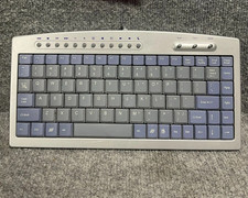 Used Universal QWERTY USB Wired Keyboard PC Laptop Silver Plug Play picture