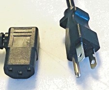 Left Angle C13 10 foot Power Cord for PC, 5-15P to C-13 Right Angle, 18AWG picture
