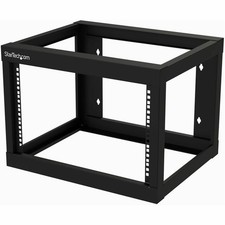 StarTech 6U Open Frame 2 Post Wall-mount Rack Steel Black RK619WALLO picture