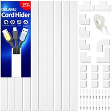 Delamu Cord Hider, 157in Wire Covers for Cords on Wall, Premium Cable Hider Cord picture