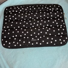 Quilted Vandal Laptop Case Black with Stars Fits 12 Laptop New Nicely Lined Bag picture