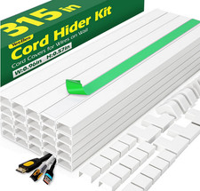 315in Cord Hider Kit Cable Management Wire Covers Paintable Wall Cord Cover picture