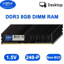Crucial DDR3 80GB 10x8GB 1333MHZ 1.5V 240-P Dual Channel DIMM Desktop Memory RAM picture
