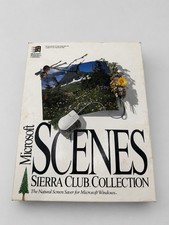 Microsoft Scenes Sierra Club Collection Windows 3.5 Floppy Discs-Box-Manual picture