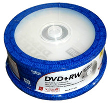 25 PACK OFFICE DEPOT DVD+RW 4X   4.7GB 120 MIN. BLANK MEDIA ORIGINAL CASE SEALED picture