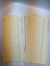 50 pcs VINTAGE MAINFRAME COMPUTER PUNCH CARDS. IBM 80-column University of Iowa picture