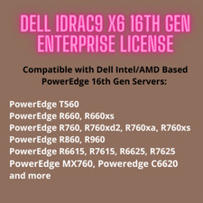 Dell iDRAC9 X6 16G Enterprise License for PowerEdge R760/R660/R6615/R7625 12Hour picture