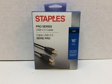 Staples 16' Pro Series USB 2.0 Printer Cable, Black,   picture