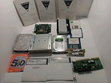 Retro computer lot mostly new stuff open box seagate samsung future domain picture