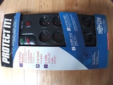 230V Surge Protector w/8 Schuko Type F Outlets, German Plug, 2280 Joules TLP82D picture