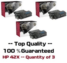 3 New Factory Sealed 42X Toner Cartridges Compatible to HP Q5942X 42X 4250 4350 picture