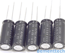 5x Japan 2700uF 6.3v Low-ESR 105C NIC NRSH radial capacitors Long Life caps 10mm picture