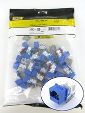 Hubbell HXJ6B24 NextSpeed XCelerator Cat6 Jack Module, Blue 24 Pack ~STSI picture