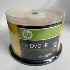 HP HEWLETT PACKARD DVD+R 16x 4.7GB 120 MIN. DVD Media Disc 50 Pack Sealed picture