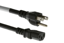 20 ft Black Power Cord IEC C13 to NEMA 5 15P 15A 125V Heavy Duty Extension picture