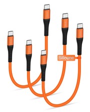 Silicone USB C Cable Short 6 inch 3 Pack, 60W Fast Charging USB C to Type-C picture