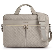 Laptop Bag for Women, 17.3 Inch, Briefcase Style, Warm Gray picture