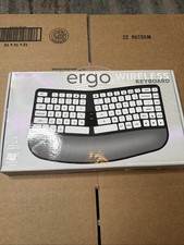 Bytech Ergo Ergonomic Wireless Keyboard Gray/White QWERTY English (KQ500WT) picture